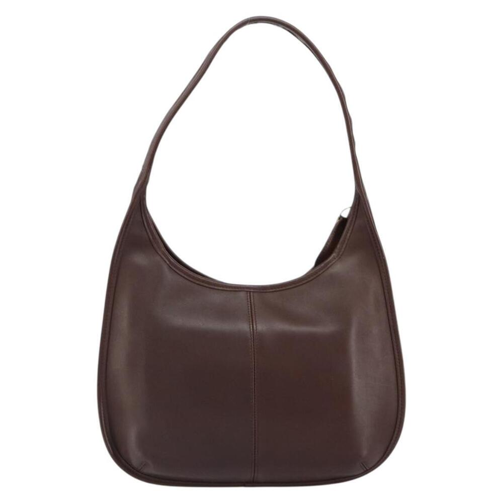 Coach Shoulder Bag Leather Dark Brown Auth 149672 - Picture 2 of 16